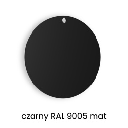Próbka kolor czarny RAL 9005 mat