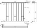 balustrada francuska o całkowitej szerokości 130 cm