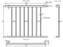 dane techniczne balustrady francuskiej SB-13/7