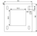 Stopa montażowa 180x180 mm dla profilu 100x100 mm stal czarna S235