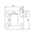 Stopa montażowa 80x80 mm dla profilu 50x30 mm stal czarna S235