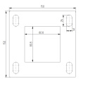 Stopa montażowa 150x150 mm dla profilu 80x80 mm stal czarna S235