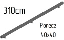 poręcz ścienna schodowa 40x40mm SB-26/2 310cm wewnętrzna