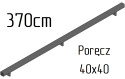 poręcz ścienna schodowa 40x40mm SB-26/2 370cm wewnętrzna