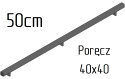 poręcz ścienna schodowa 40x40mm SB-26/2 50cm wewnętrzna