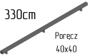 poręcz ścienna schodowa 40x40mm SB-26/4 330cm składana wewnętrzna