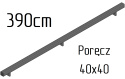 poręcz ścienna schodowa 40x40mm SB-26/4 390cm składana wewnętrzna